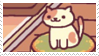 Stamp of Peaches from Neko Atsume